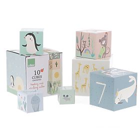 Stacking Tower of Blocks - Animals of the World with Numbers 1-10