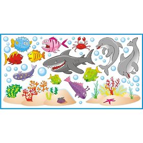 Stickers to wall Marine world