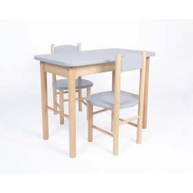 Set of table and chairs Simple - gray
