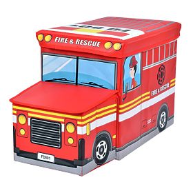 Storage Ottoman Fire Truck - Red