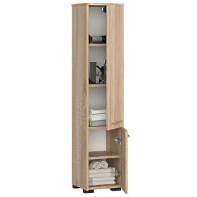 TALL BATHROOM CABINET FIN 2 DOORS OAK SONOMA