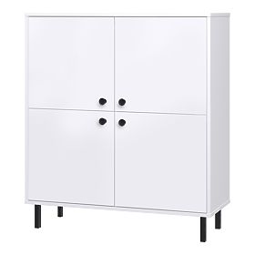 Tall Four-Door Chest of Drawers Venus White Loft