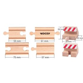 Track Sections and Stops - 6 pcs
