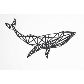 Wooden geometric painting - Whale - different colors, Elka Design