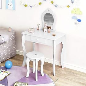 Large Children's Vanity Table with Mirror for Girls ECOTOYS, EcoToys