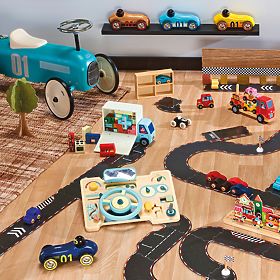 Vilac Wooden Car Old Sport Compet Yellow, Vilac