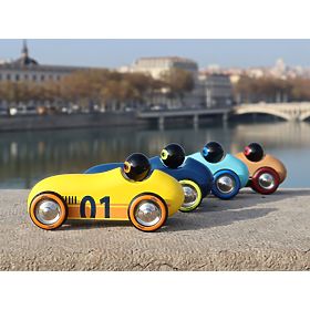 Vilac Wooden Car Old Sport Compet Yellow