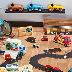 Vilac Wooden Car Old Sport Compet Yellow