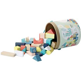 Vilac Wooden Colorful Blocks Canopée 54 pcs
