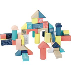 Vilac Wooden Colorful Blocks Canopée 54 pcs