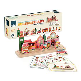 Vilac Wooden Logic Game Build It Right! City, Vilac