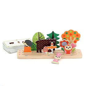 Vilac Wooden Logic Game Build It Right! Forest, Vilac