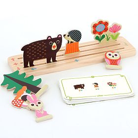 Vilac Wooden Logic Game Build It Right! Forest, Vilac