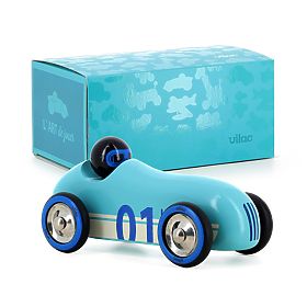 Vilac Wooden Old Sport Compet Car Turquoise