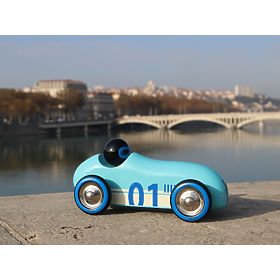 Vilac Wooden Old Sport Compet Car Turquoise, Vilac
