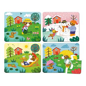 Vilac Wooden puzzle 4 seasons, Vilac