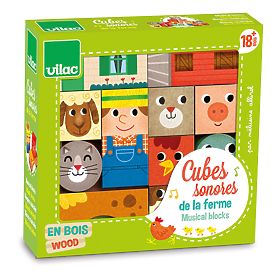 Vilac Wooden Sound Blocks Farm