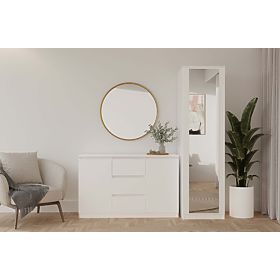 Wardrobe Malwa SD-50 with Mirror WHITE