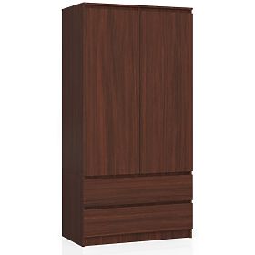 WARDROBE S 90 cm 2 DOORS 2 DRAWERS PK WENGE