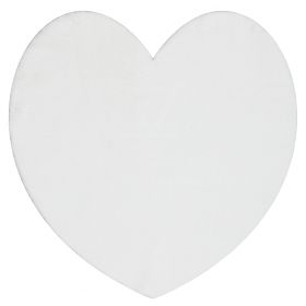 Washable Rug SHAPE 3105 Heart Shaggy - Ivory Plush, Non-slip, F.H.Kabis