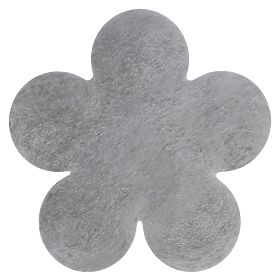 Washable Rug SHAPE 3106 Flower Shaggy - Grey Plush, Non-slip, F.H.Kabis