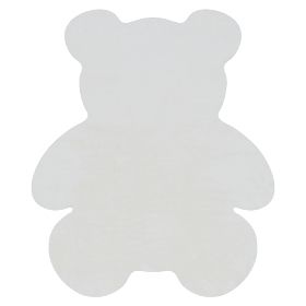 Washable SHAPE 3146 Teddy Bear Shaggy Rug - Ivory Plush, Non-slip, F.H.Kabis