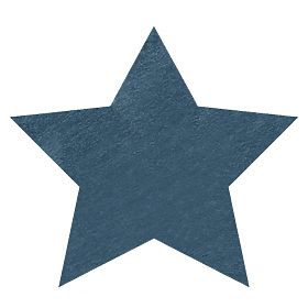 Washable SHAPE 3148 Star Shaggy Rug - Blue Plush, Non-slip, F.H.Kabis