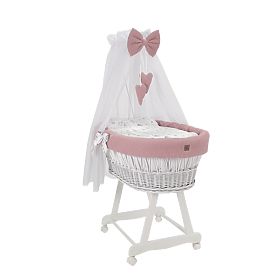 Wicker Baby Cradle with Circus Bedding Set, Ourbaby®