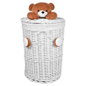 Wicker Basket Teddy Bear 75L