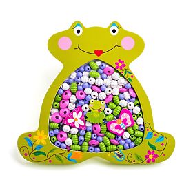 Wooden Beads with Frog