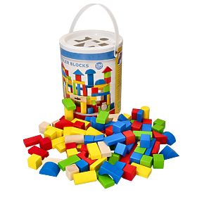 Wooden Blocks in a Bucket 100 pcs