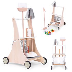 Wooden Cleaning Set Trolley ECOTOYS