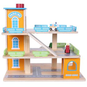 Wooden garage with elevator, EcoToys