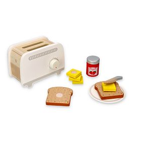 Wooden Grey Toy Toaster for Children