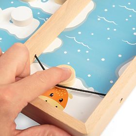 Wooden Ice Puck Game