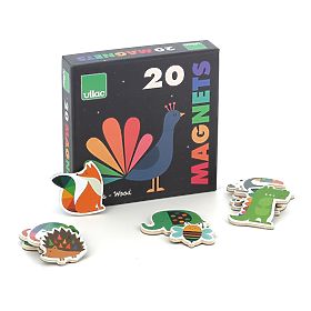 Wooden Magnets - Rainbow Animals, Vilac
