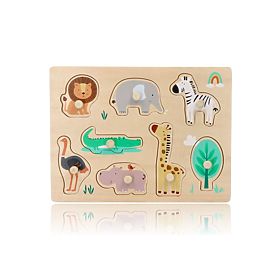 Wooden Puzzle with Handles Safari