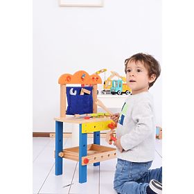 Wooden workshop with lots of tools