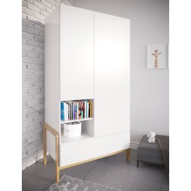 Two-door wardrobe Viktor - white, All Meble