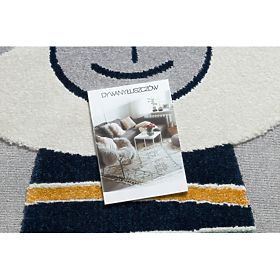 YOYO GD50 Carpet Gray/White - Teddy Bear for Children, Textured, Sensory Fringes, F.H.Kabis