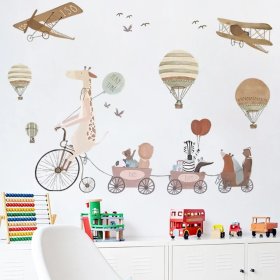 Wall stickers - Trolley with animals