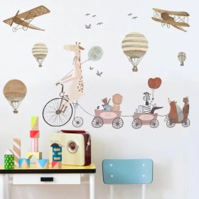 Wall stickers - Trolley with animals